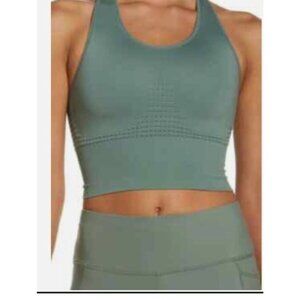 Sweaty Betty Stamina Longline Sports Bra in Heath Green Size 4-6 Athleisure‎